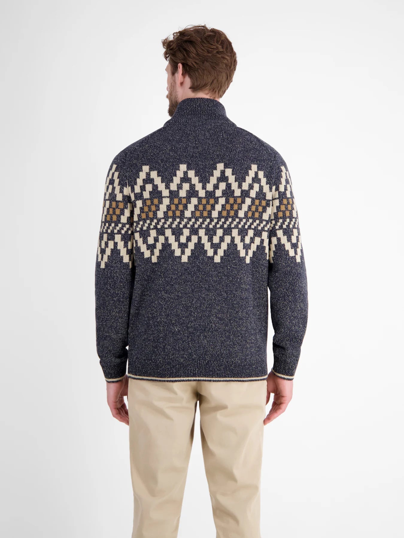 Mens Norwegian patterned sweatshirt - Classic Navy
