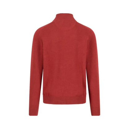 Troyer-Zip, supersoft Knit - Garnet Red