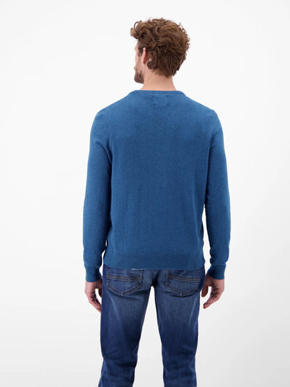Lerros Mens Basic Knitted Sweater - Storm Blue