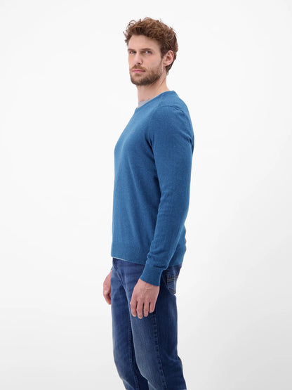 Lerros Mens Basic Knitted Sweater - Storm Blue