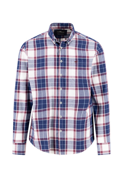 Twill Check B.D Shirt - Deep Merlot