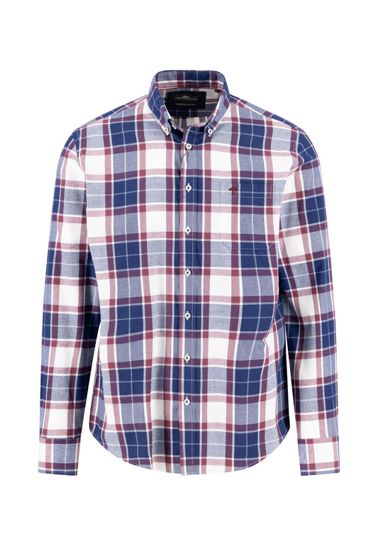 Twill Check B.D Shirt - Deep Merlot