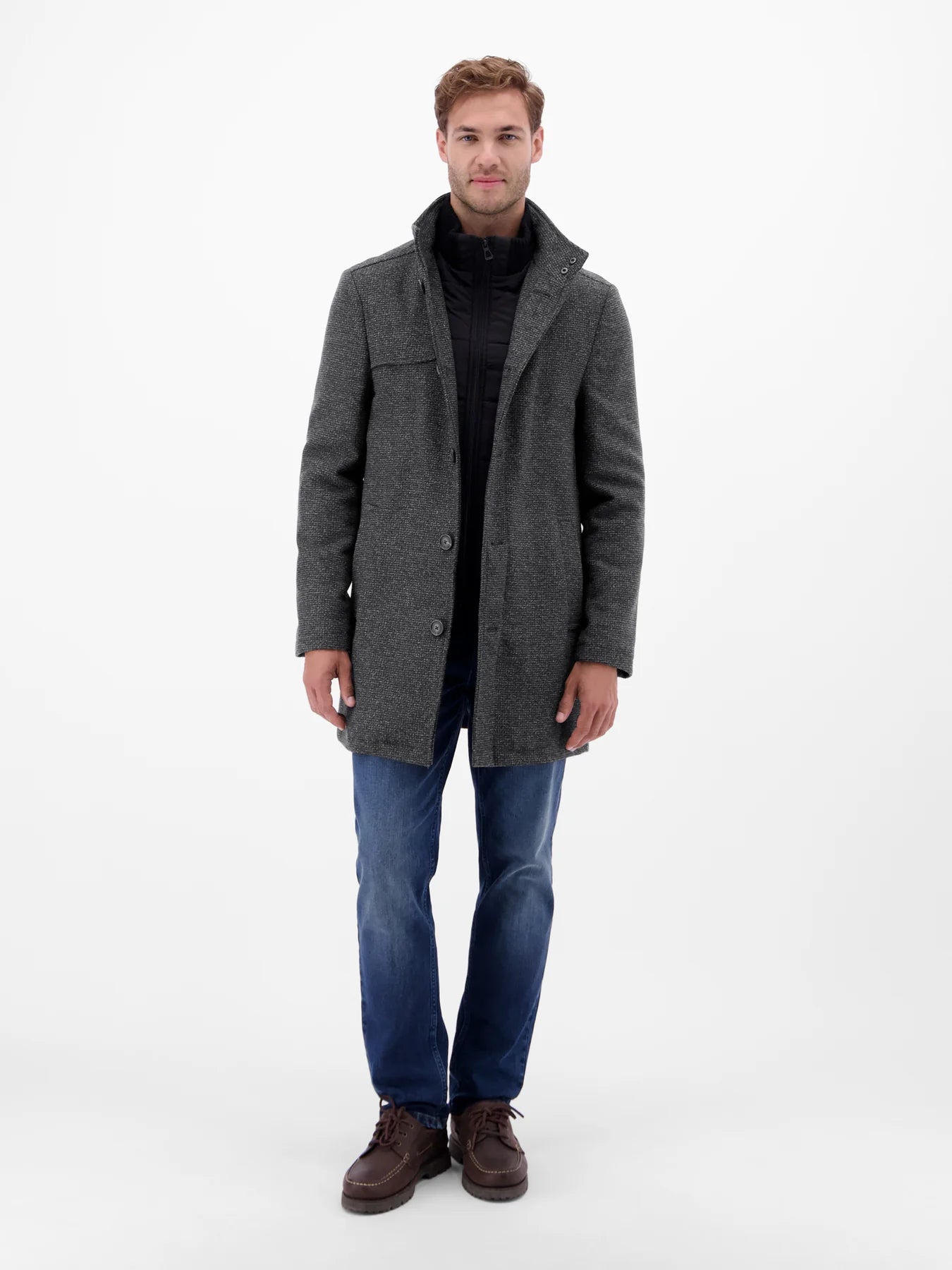 Lerros Wool Coat - Dark Graphite