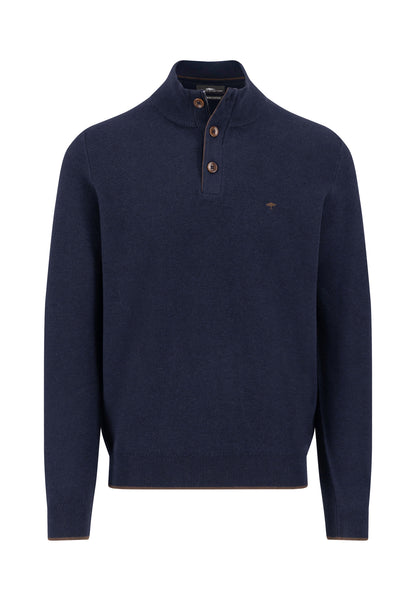 Troyer Button Knit - Navy