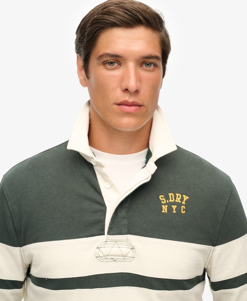 Vintage Athletic Stripe Rugby Shirt