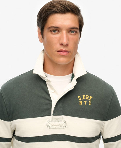 Vintage Athletic Stripe Rugby Shirt