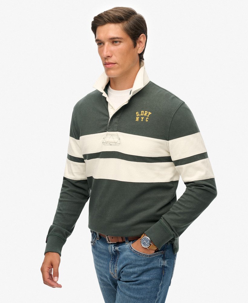 Vintage Athletic Stripe Rugby Shirt