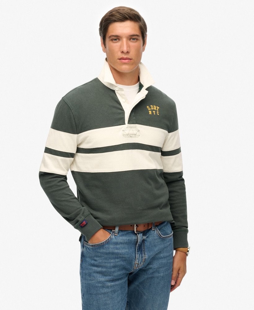Vintage Athletic Stripe Rugby Shirt