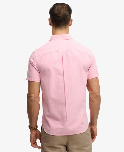 Preppy Oxford Short Sleeve Shirt - Coral
