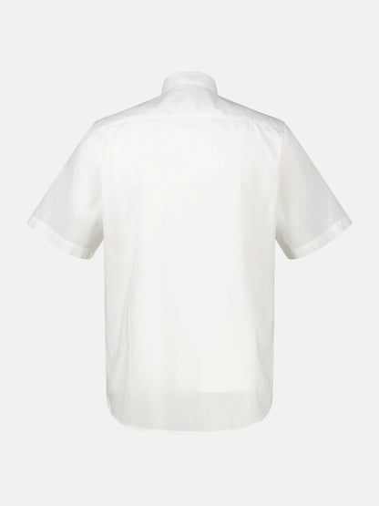 Lerros Cotton & Linen Blend SS Shirt - Broken White