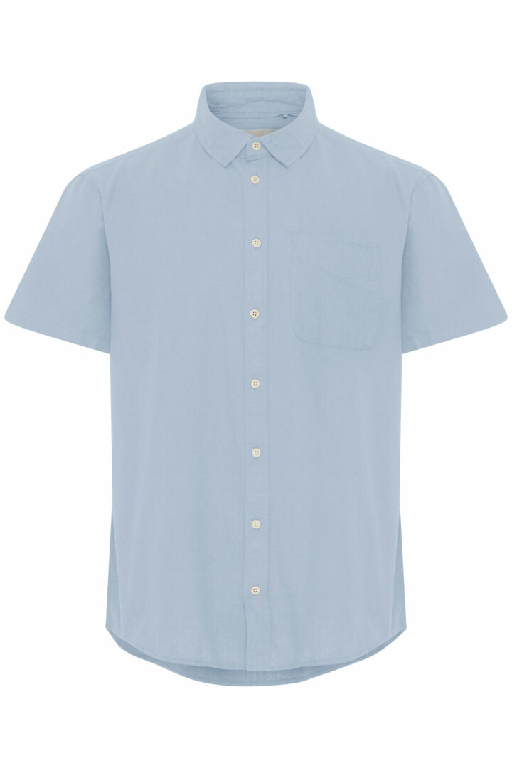 Short Sleeve Linen Mix Shirt