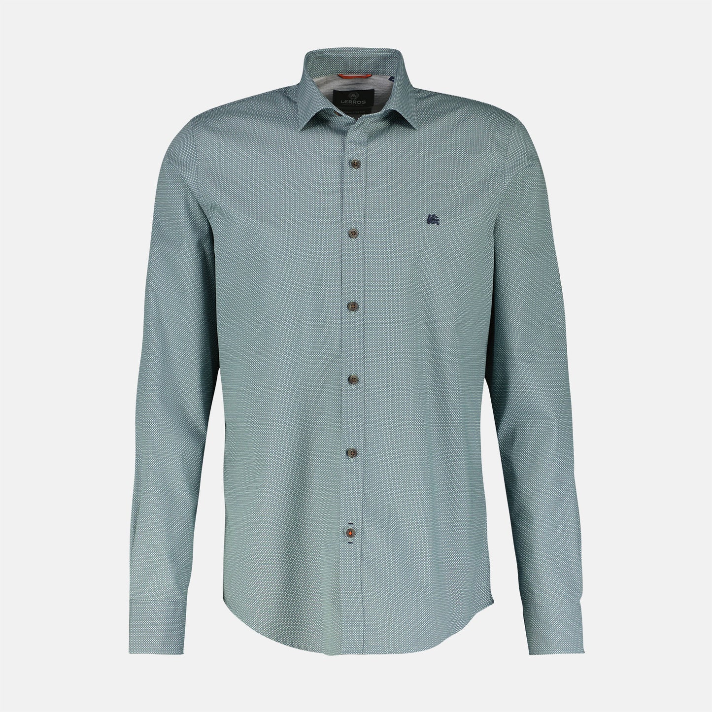 Poplin shirt with a cutaway collar