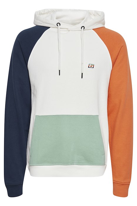 Colourblock White Hoodie