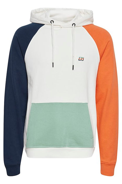 Colourblock White Hoodie